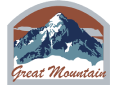 Great Mountain Glass & Rails Logo