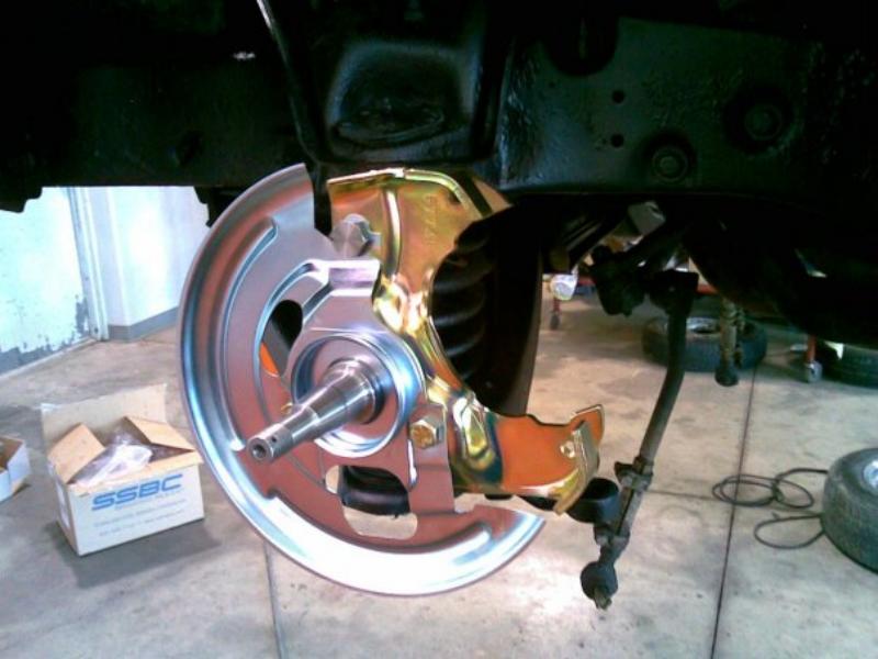 Disc Brake Conversion installation photo.