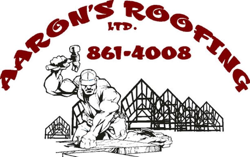 Aaron's Roofing Business Logo